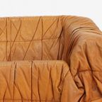 Piumino Cognac Leather Sofa By Jonathan De Pas For Dall’Oca 1970S Italy thumbnail 13