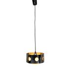 Vintage Hanglamp Met Chromen Cilinder En Glazen Bol thumbnail 7