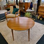 Vintage Coffee Table Rond Notenhout Opal Design thumbnail 7