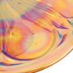 Art Deco Oranje Taartschotel Parelmoer Gebak Schaal Depression Glass thumbnail 9