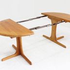 Vintage Deense Ronde Uitschuifbare Eettafel Tafel Massief Teak thumbnail 5