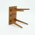 Carl Malmsten Solid Pine Stool By Svensk Sweden 1940S thumbnail 6