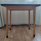 Vintage Houten Formica Tafel Bureau Tafeltje Kind Tiener Tv thumbnail 4