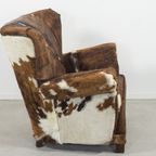 Art Deco Armchair In Cow Skin thumbnail 8