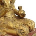 Antieke Thaise Bronzen Vergulde Boeddha Nang Kwak Rattanakosin thumbnail 6