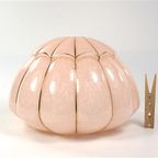 Vintage Lampenkap Roze Glas Goud thumbnail 3