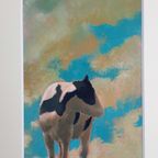 Leo Van Den Herik - Koe In De Avond - Aquarel - 2008 thumbnail 2