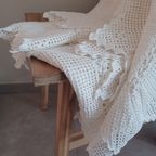 Vintage Sprei. Handwerk Gehaakt. Katoen. 210cmx 190cm. thumbnail 5