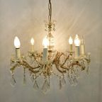 Vintage Glazen Hanglamp, Kroonluchter Lamp, Verlichting 803 thumbnail 9