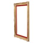 Vintage Vergulde Lijst Barok Stijl Rood Fluweel Klassiek 76x56cm thumbnail 14