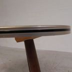 Driehoekige Vintage Bijzettafel, Salontafel Op Drie Poten thumbnail 13