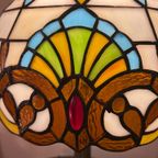 2 Stuks Art Nouveau Tiffany Stijl Tafellampje Glas In Lood Groot thumbnail 3