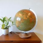 Vintage Wereldbol Globe Lamp Tafellamp Voor 1981 Mid Century thumbnail 9