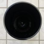 Black Glass Vase With Enamel Decoration By Veb Wasungen 1970S thumbnail 7