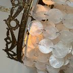 2 Beschikbaar Vintage Schelpen Hanglampen Brons Frame Vintage thumbnail 3