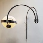 Space Age Double Arc Mushroom Wall Lamp By Dijkstra Lampen, 1970S thumbnail 6