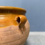 Grote Franse Aardewerk Pot Met Okergeel Glazuur thumbnail 10