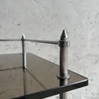 Brass Silver Smoked Glass Side Table thumbnail 5