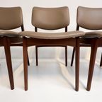 Set Massief Houten Deense Stoelen Met Skaileer, 1970’S thumbnail 5