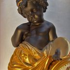 Bronzen Klok En Kandelaars Renato Mascaro / August Moreau thumbnail 7