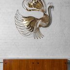 Mid-century "pauw" Muur Sculptuur In Messing Door Curtis Jere, 1980 thumbnail 2