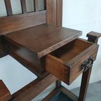 Antieke Arts & Crafts Halmeubel Kapstok (1908) thumbnail 11