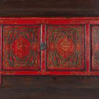 Unique Tibetan Doors Wall Decoration ‘Blue Lotus’ thumbnail 5