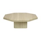 Vintage Achthoekige Travertin Salontafel Jaren 70 Design Italiaans thumbnail 3