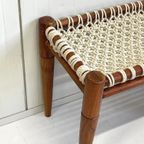 Bankje/Voetenbankje Touw Hout Footstool Kruk thumbnail 5