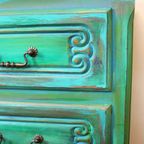 Een Artistieke Blauw Groene Ladekast thumbnail 2