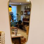 Vintage Wandspiegel Spiegel Mirror Messing Goud thumbnail 8