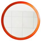Mid-century Space Age Spiegel Oranje Hout O.w. Hack 1960’s thumbnail 4