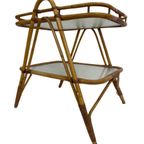 Vintage Rotan Tafel Bijzettafel Rohe Noordwolde Jaren 60 thumbnail 5