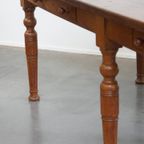 Grote Robuuste En Tijdloze Antieke Engelse Eettafel Gemaakt Van Eikenhout thumbnail 19
