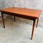 Mid Century Deense Teak Eettafel , Uitschuifbaar thumbnail 8