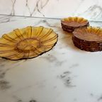 Glazen Gebald-Set Art-Deco Amber Kleurig: Josef Inwald thumbnail 3