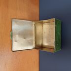 Antiek Groen Blikje Met Theekoepel thumbnail 5