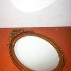 Vintage French Oval Mirror * Carved Wood Ribbon Bow * Antique * Louis Xvi thumbnail 10