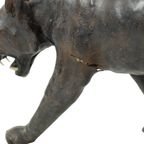 Mid Century Lederen Panter Beeld Liberty Of London 43cm thumbnail 11