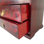 Vintage Chinese Sieradendoos Rood Lakhout Messing 1960’s thumbnail 8