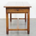 Zeer Mooie Antieke Franse Eettafel Van Vruchtenbomen Hout Met 3 Lades Uit Eind 18e Eeuw thumbnail 7