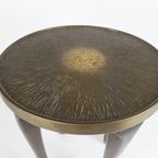 Rooktafel Met Bewerkte Koperen Bovenplaat - Ca. 1920 thumbnail 7