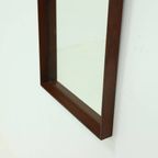Large Scandinavian Rectangular Rosewood Mirror 1960s thumbnail 6