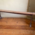 Lange Bank Kerkbank Frans Antiek 195 Cm. thumbnail 11