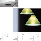 Murano Groen Glazen Hanglamp Solaris Van Leucos, Design R. Toso & Massari Voor Leucos, 1980S thumbnail 5