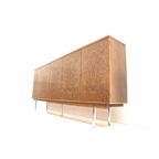Xxl Vintage Wortelnotenhout Dressoir / Highboard Uit De Jaren ’60 thumbnail 5