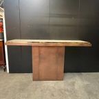 Sidetable / Wandmeubel, Travertin En Messing, Belgochrom 1970'S thumbnail 3