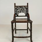 Antieke Chinese Padouk Houten Stoel thumbnail 2