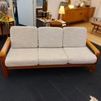 Vintage Deens Design Drie-zits Bank Teak 70s thumbnail 7