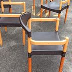 6 Vintage Strax Stoelen, Hartmut Lohmeyer Voor Casala thumbnail 8
